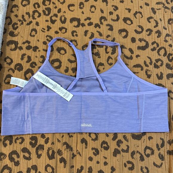 Allbirds XXL Sports Bra Natural Flow Bralette Merino Wool Blend 42-46 Purple - Picture 3 of 6